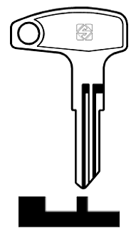 Afbeelding van Silca Autosleutel z/plastic kop staal KW1R