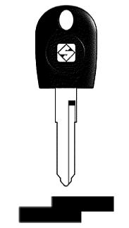 Afbeelding van Silca Transpondersleutel brass KW17T5 zonder chip