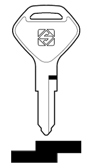 Afbeelding van Silca Autosleutel z/plastic kop staal KW3