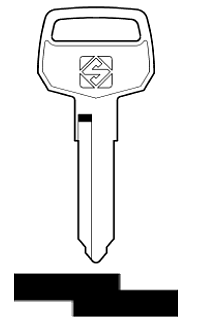 Afbeelding van Silca Autosleutel z/plastic kop staal KW8