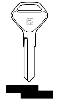 Afbeelding van Silca Autosleutel z/plastic kop staal KW9