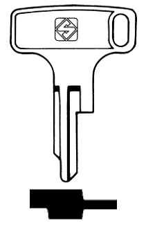 Afbeelding van Silca Autosleutel z/plastic kop staal HON11