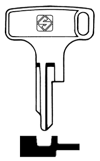 Afbeelding van Silca Autosleutel z/plastic kop staal HON12R