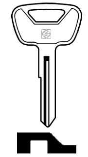 Afbeelding van Silca Autosleutel z/plastic kop staal HON14