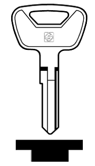 Afbeelding van Silca Autosleutel z/plastic kop staal HON15