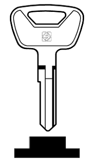 Afbeelding van Silca Autosleutel z/plastic kop staal HON15R