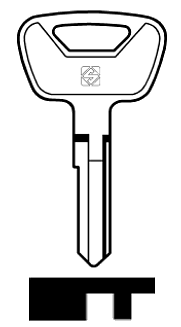 Afbeelding van Silca Autosleutel z/plastic kop staal HON16