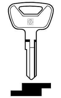 Afbeelding van Silca Autosleutel z/plastic kop staal HON19