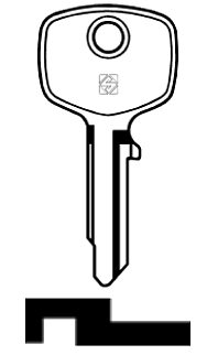 Afbeelding van Silca Autosleutel z/plastic kop staal HON2