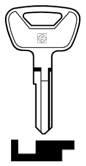 Afbeelding van Silca Autosleutel z/plastic kop staal HON20