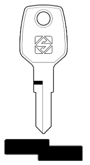 Afbeelding van Silca Autosleutel z/plastic kop staal HON23