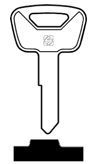 Afbeelding van Silca Autosleutel z/plastic kop staal HON26