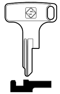 Afbeelding van Silca Autosleutel z/plastic kop staal HON27