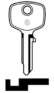 Afbeelding van Silca Autosleutel z/plastic kop staal HON2R