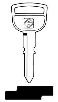 Afbeelding van Silca Autosleutel z/plastic kop brass HON38R