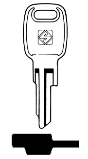 Afbeelding van Silca Autosleutel z/plastic kop staal HON3