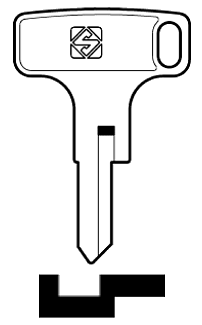 Afbeelding van Silca Autosleutel z/plastic kop staal HON30