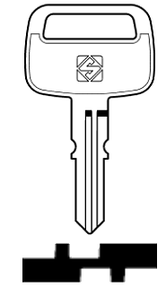 Afbeelding van Silca Autosleutel z/plastic kop staal HON33