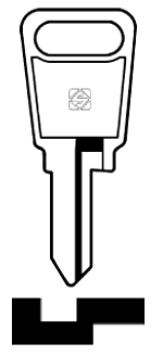 Afbeelding van Silca Autosleutel z/plastic kop staal HON34