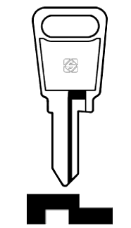 Afbeelding van Silca Autosleutel z/plastic kop staal HON34R