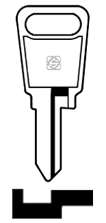 Afbeelding van Silca Autosleutel z/plastic kop staal HON35