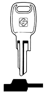 Afbeelding van Silca Autosleutel z/plastic kop staal HON3R