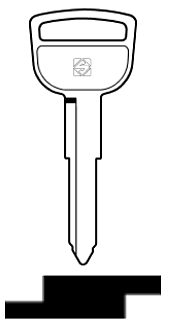 Afbeelding van Silca Autosleutel z/plastic kop staal HON37R