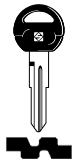 Afbeelding van Silca Autosleutel plastic kop brass HON46RAP