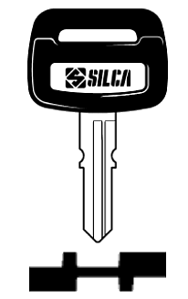 Afbeelding van Silca Autosleutel plastic kop brass HON49P