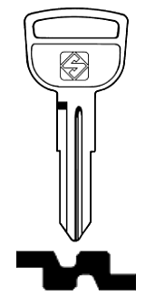 Afbeelding van Silca Autosleutel z/plastic kop staal HON43R