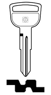 Afbeelding van Silca Autosleutel z/plastic kop staal HON45R