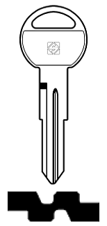 Afbeelding van Silca Autosleutel z/plastic kop staal HON46R