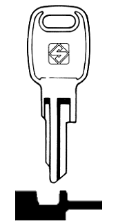 Afbeelding van Silca Autosleutel z/plastic kop staal HON4R