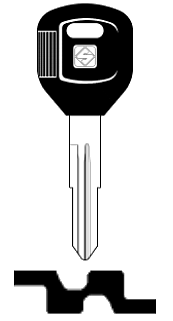 Afbeelding van Silca Autosleutel plastic kop brass HON56REP