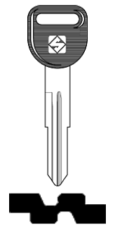 Afbeelding van Silca Autosleutel plastic kop brass HON57RP