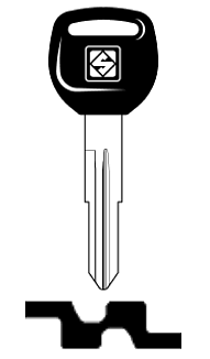 Afbeelding van Silca Autosleutel plastic kop brass HON58RDP