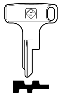 Afbeelding van Silca Autosleutel z/plastic kop staal HON50