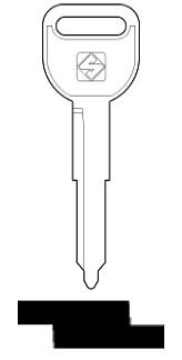 Afbeelding van Silca Autosleutel z/plastic kop staal HON54