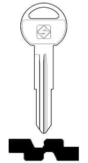 Afbeelding van Silca Autosleutel z/plastic kop staal HON59R