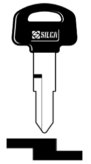 Afbeelding van Silca Autosleutel plastic kop staal HON62RBP
