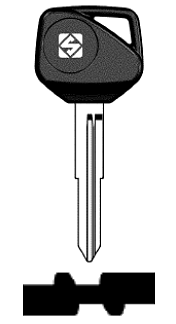 Afbeelding van Silca Transpondersleutel brass HON70T14