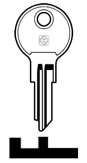 Afbeelding van Silca Autosleutel z/plastic kop staal HON8R