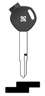 Afbeelding van Silca Scootersleutel plastic kop brass HON87MP