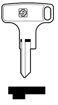 Afbeelding van Silca Autosleutel z/plastic kop staal HON9