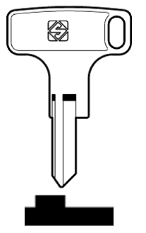 Afbeelding van Silca Autosleutel z/plastic kop staal HON9R