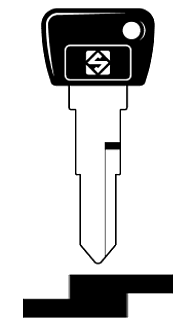 Afbeelding van Silca Autosleutel plastic kop brass CG1P