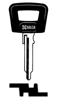 Afbeelding van Silca Autosleutel plastic kop staal PW1P