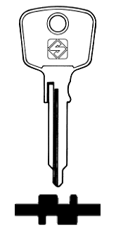 Afbeelding van Silca Autosleutel z/plastic kop staal PW2