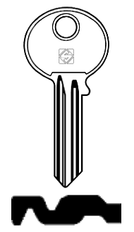 Afbeelding van Silca Cilindersleutel brass GYA