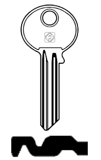 Afbeelding van Silca Cilindersleutel brass GYA6